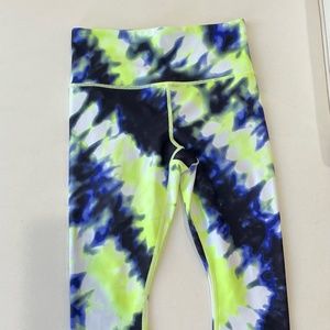 Athleta Elation 7/8 Tight - Blue and Green Tie Dye (Size Small Petite)